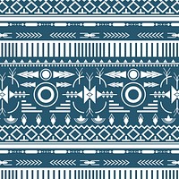 Tribal blue pattern, ethnic background, textile design