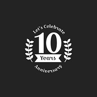 Illustration of 10th anniversary stamp banner