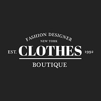 Illustration of boutique shop logo stamp banner