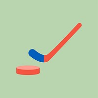Illustration of ice hockey icon