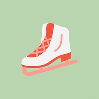Illustration of ice skating shoe icon