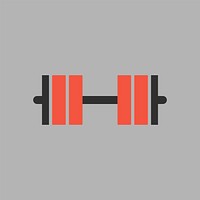 Illustration of weightlifting gear icon