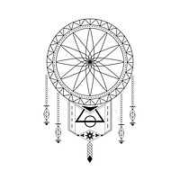 Dreamcatcher styled vectors on background
