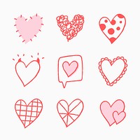 Valentine&rsquo;s day heart element vector set