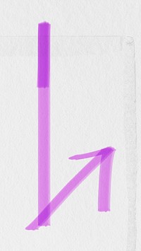 Doodle highlight up arrow psd in purple tone