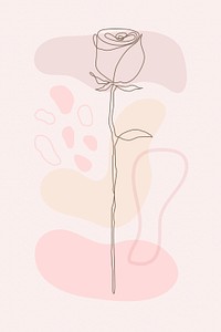 Aesthetic rose wallpaper psd pink flower background