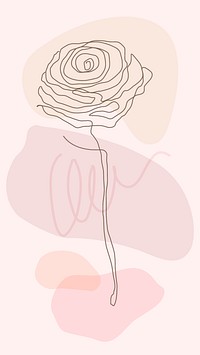 Aesthetic flower iPhone wallpaper, pink background