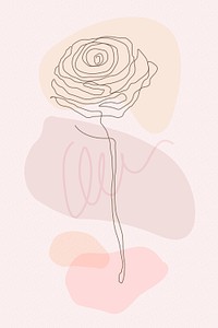 Aesthetic rose wallpaper psd pink flower background