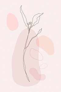 Aesthetic phone wallpaper psd pink flower background