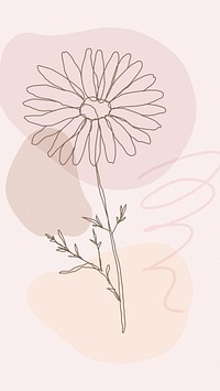 Pink flower iPhone wallpaper, aesthetic background