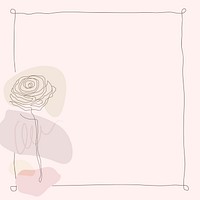 Rose frame psd background pink 