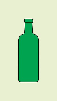 Eco friendly sticker psd bottle illustration