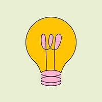 Save energy sticker psd with light bulb illustration