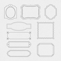 Luxury badge psd set vintage ornamental flourishes