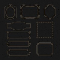 Luxury badge vector set vintage ornamental flourishes