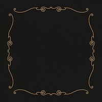 Decorative border psd with gold ornament