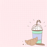 Cute cafe Instagram post background psd