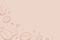 Coffee shop background, beige wallpaper vector