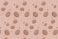 Coffee beans pattern background vector