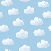 Cloud seamless pattern background psd