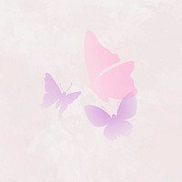 Beautiful butterfly logo element, pink psd creative animal illustration