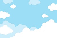 Sky background, pastel paper cut design vector