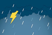 Lightning background, pastel paper cut style vector