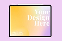 iPad screen mockup vector, digital device illustration