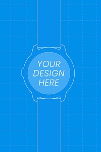 Smartwatch screen mockup, health tracker device psd illustration