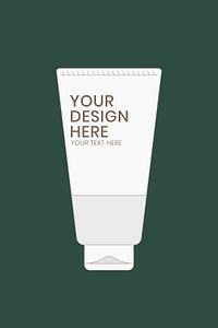 Skincare tube  mockup, beauty product psd illustration