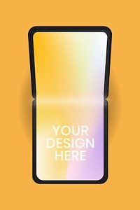 SAMSUNG Galaxy Z Flip screen mockup, digital device psd illustration