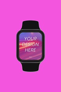 Garmin smartwatch screen mockup vector, health tracker device illustration