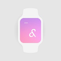 Smartwatch screen mockup psd, health tracker device illustration