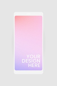 Android phone screen mockup vector, digital device illustration