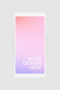 Phone screen mockup, digital device psd illustration