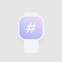 Smartwatch screen mockup psd, health tracker device illustration