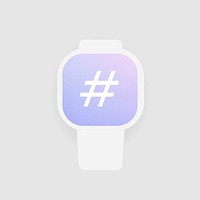 Smartwatch screen mockup, health tracker device vector illustration