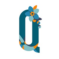 Floral patterned letters 