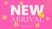 New arrival blog banner template, editable design vector