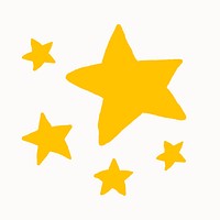 Stars sticker flat design vector