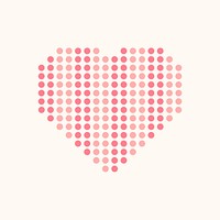 Heart icon, pink polka dot design vector