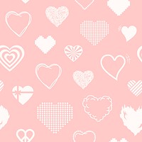 Valentine heart pattern background image psd
