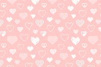 Cute heart pattern background image vector