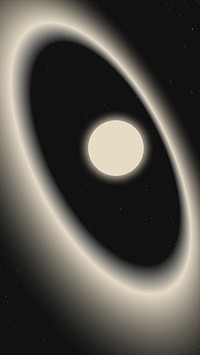 Galaxy saturn phone wallpaper, gradient beige background