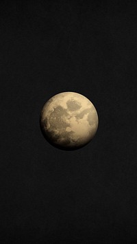 Galaxy moon phone wallpaper, black space background