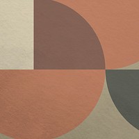 Bauhaus pattern background, brown earth tone psd
