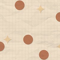 Geometric brown pattern background, circle shapes with grid psd