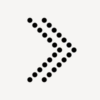 Double arrow icon, sticker, skip symbol psd in black and white