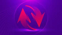 Arrow business desktop wallpaper, gradient purple background
