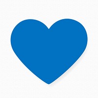 Blue heart shape collage element, cute pastel valentine&rsquo;s clipart
